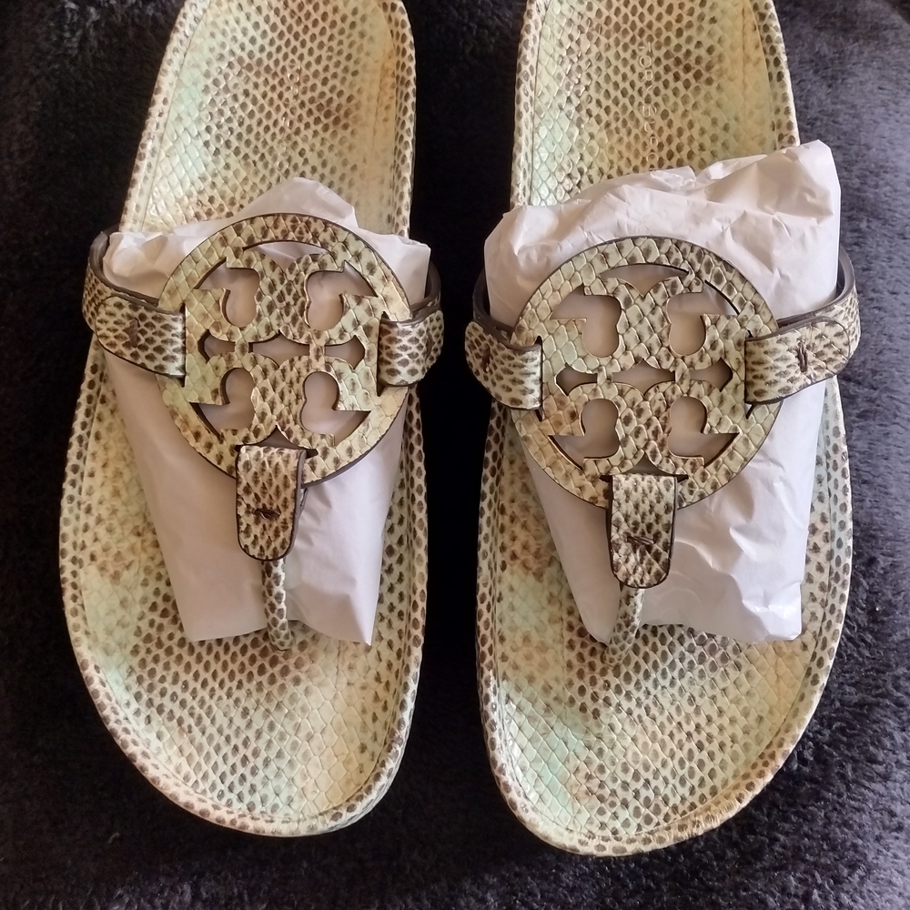 Tory Burch Snakeskin Sandals